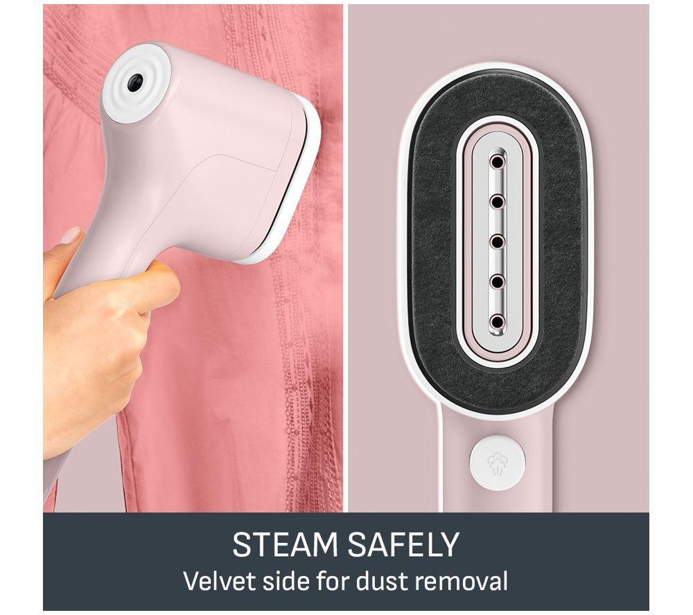 TEFAL Pure Pop DT2029G0 Travel Clothes Steamer - Light Pink image number 4 of 5