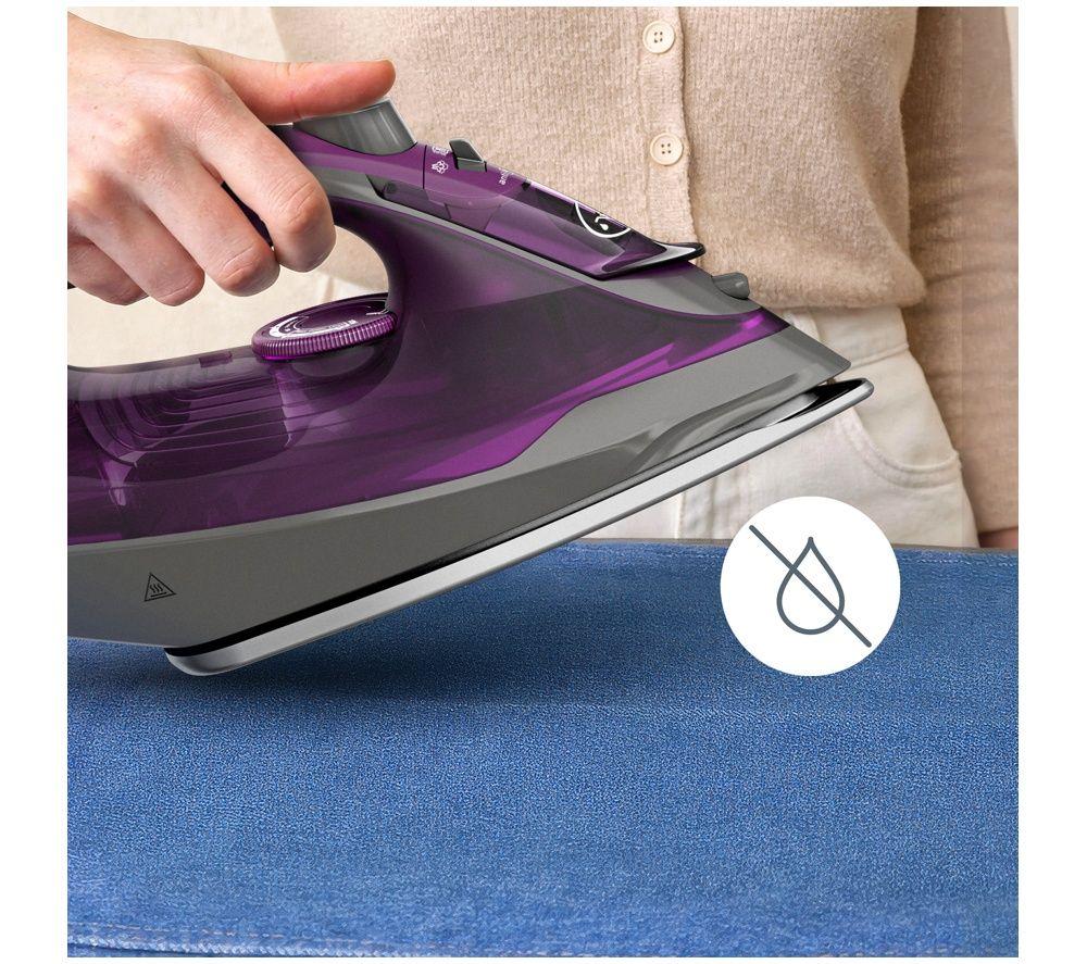 TEFAL Express Steam FV2871G0 Steam Iron - Purple & Black image number 3 of 9