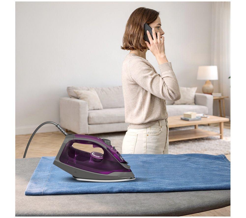 TEFAL Express Steam FV2871G0 Steam Iron - Purple & Black image number 4 of 9