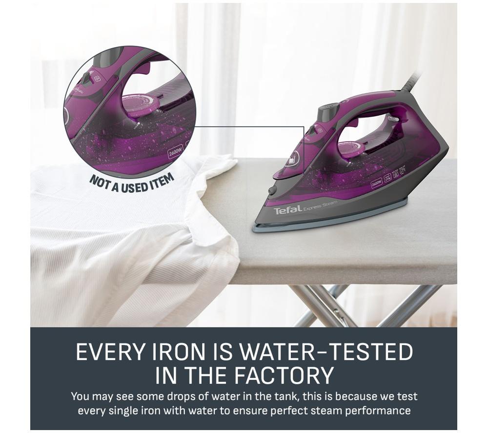 TEFAL Express Steam FV2871G0 Steam Iron - Purple & Black image number 8 of 9