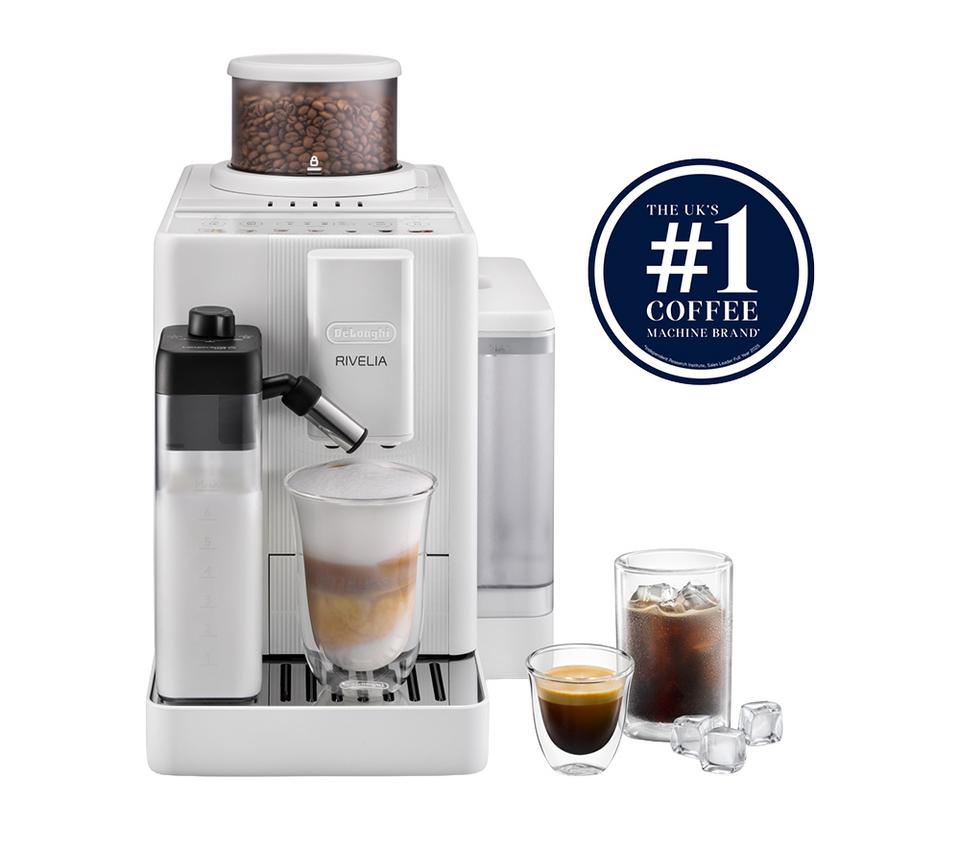 DELONGHI Rivelia Start EXAM420.55WXL Automatic Bean to Cup Coffee Machine - White