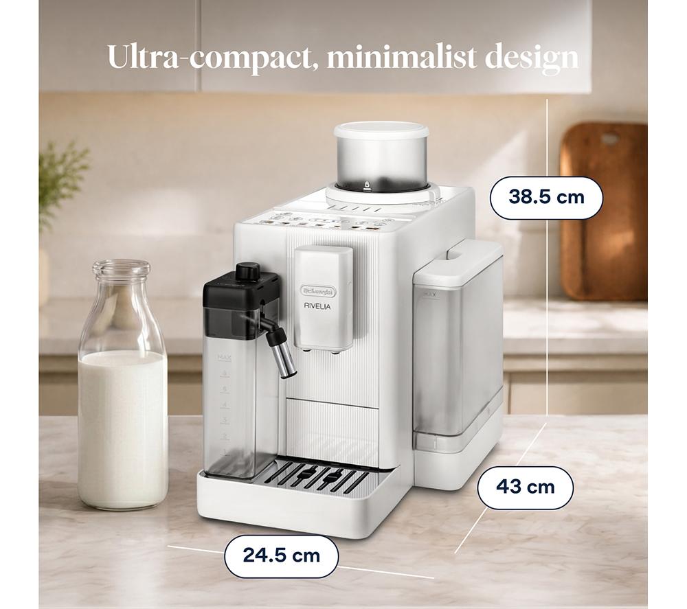 DELONGHI (DLI) Rivelia Start EXAM420.55WXL Automatic Bean to Cup Coffee Machine - White image number 2 of 10
