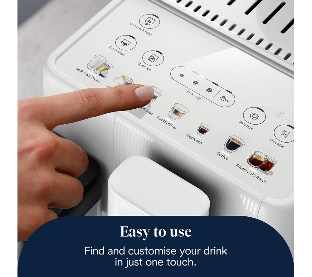 DELONGHI (DLI) Rivelia Start EXAM420.55WXL Automatic Bean to Cup Coffee Machine - White image number 3 of 10