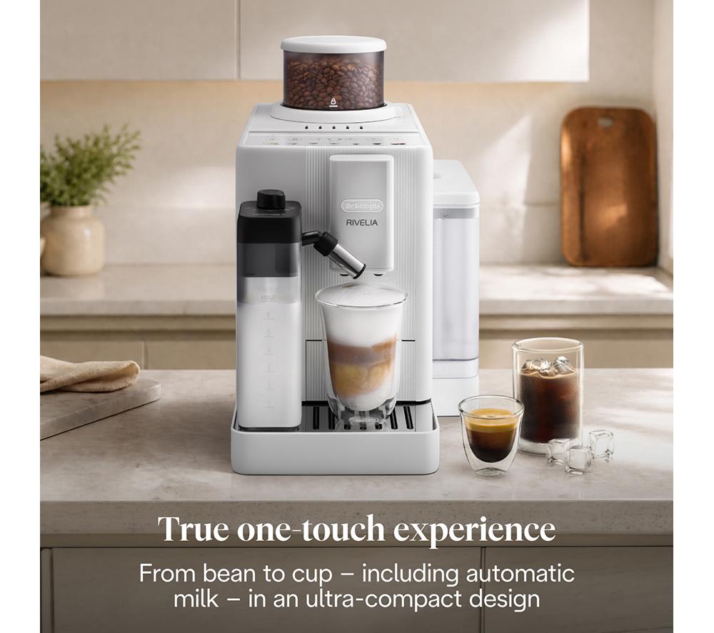DELONGHI (DLI) Rivelia Start EXAM420.55WXL Automatic Bean to Cup Coffee Machine - White image number 8 of 10