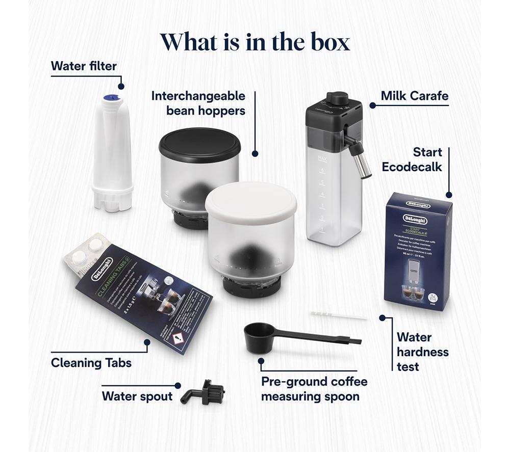 DELONGHI (DLI) Rivelia Start EXAM420.55WXL Automatic Bean to Cup Coffee Machine - White image number 10 of 10