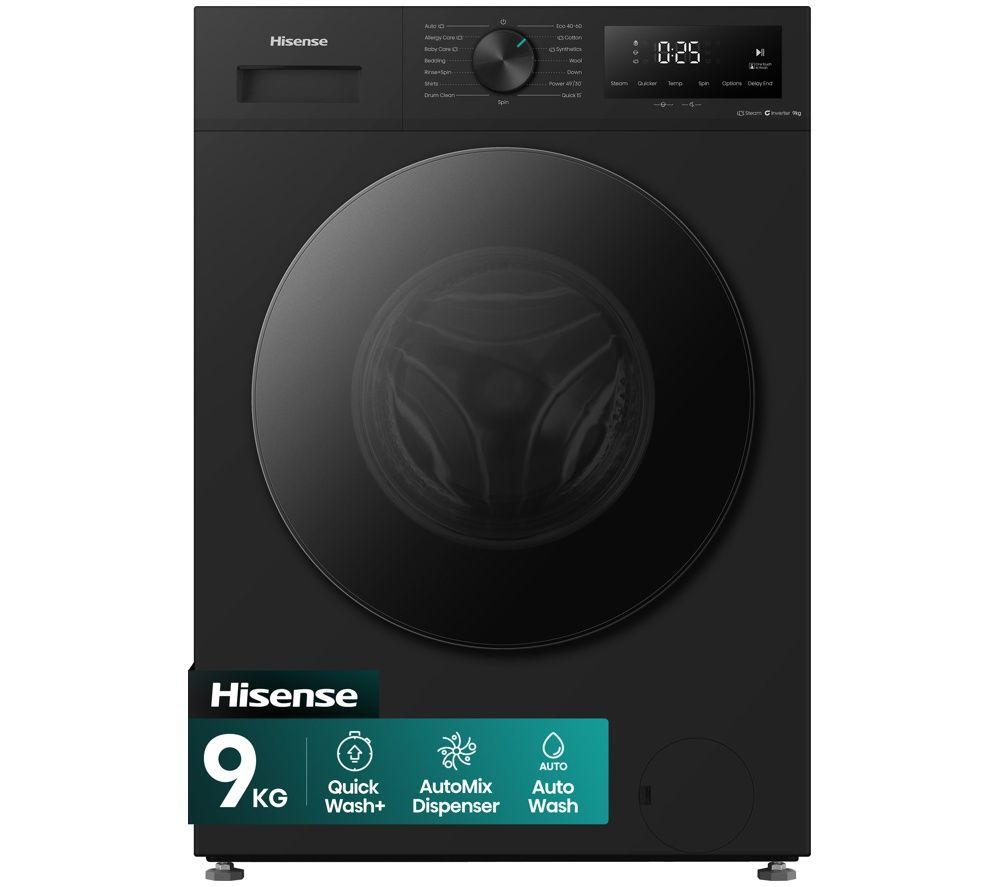 HISENSE 1i Series WF1I9042BBP2 9 kg 1400 Spin Washing Machine - Black image number 2 of 5
