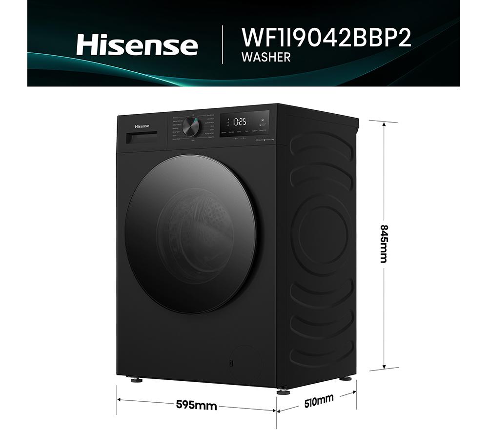 HISENSE 1i Series WF1I9042BBP2 9 kg 1400 Spin Washing Machine - Black image number 6 of 24
