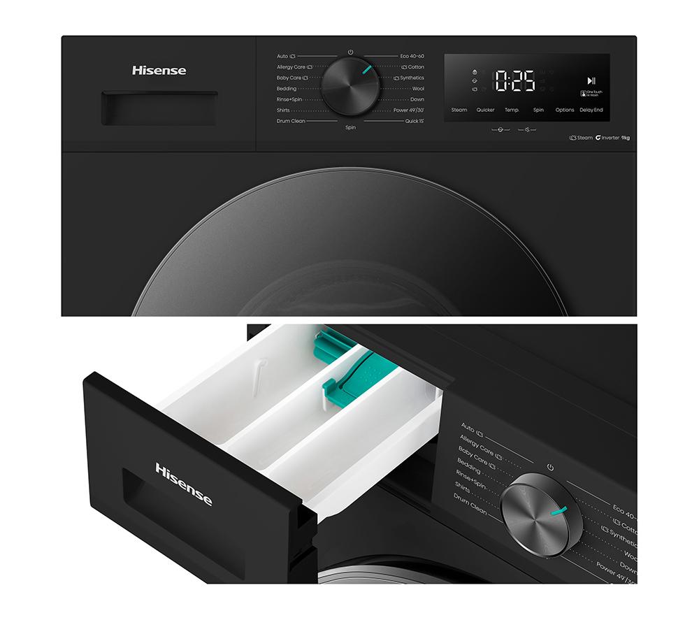 HISENSE 1i Series WF1I9042BBP2 9 kg 1400 Spin Washing Machine - Black image number 21 of 24