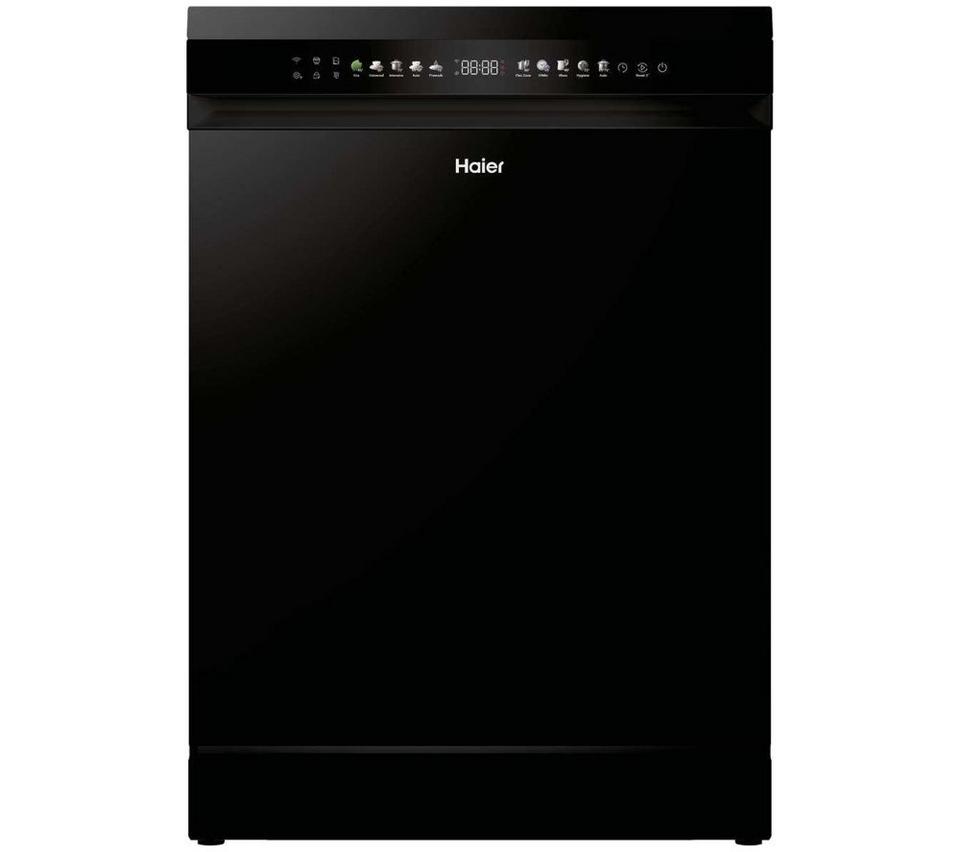 HAIER XF 6C4F1B-80 Full-size WiFi-enabled Dishwasher - Black Steel