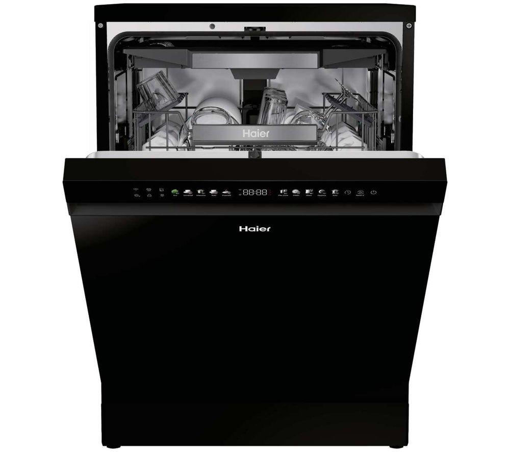 HAIER XF 6C4F1B-80 Full-size WiFi-enabled Dishwasher - Black Steel image number 2 of 4