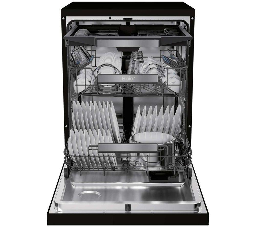 HAIER XF 6C4F1B-80 Full-size WiFi-enabled Dishwasher - Black Steel image number 3 of 4