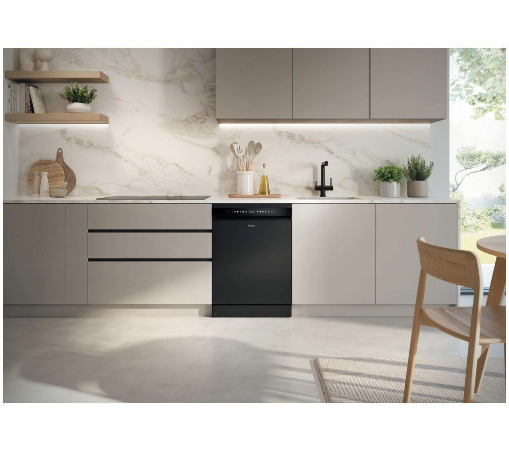 HAIER XF 6C4F1B-80 Full-size WiFi-enabled Dishwasher - Black Steel image number 4 of 4