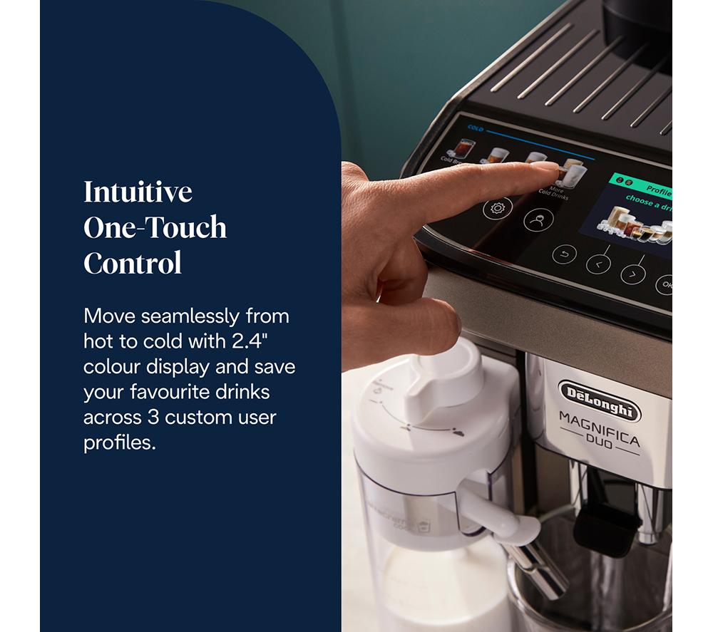 DELONGHI Magnifica Duo ECAM330.80.TXB Bean to Cup Coffee Machine - Titanium image number 5 of 5