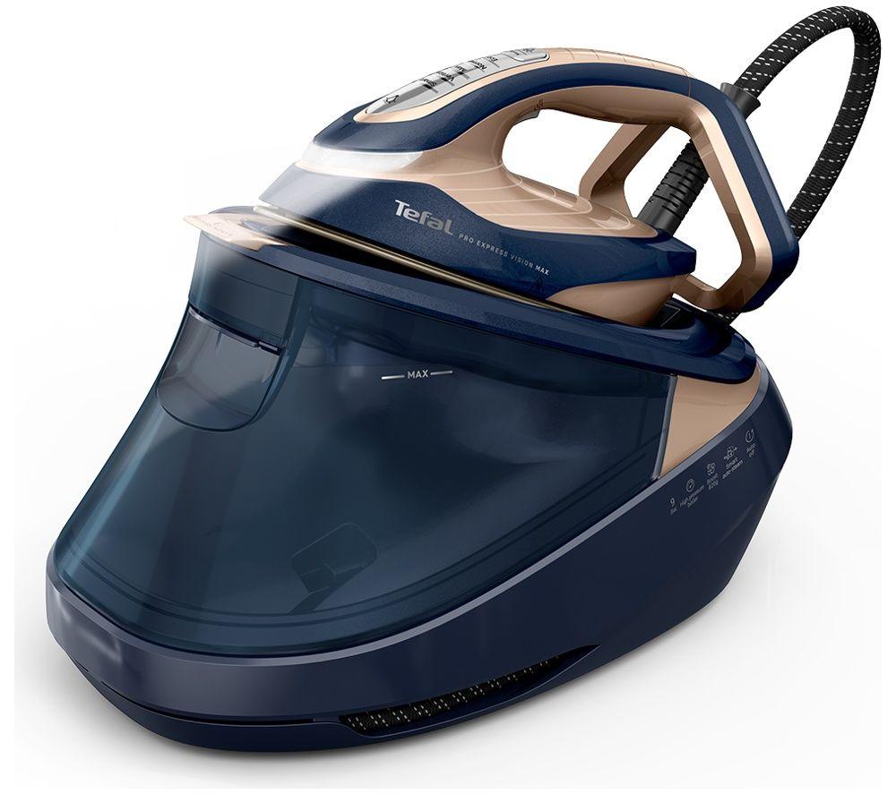 TEFAL Pro Express Vision Max GV9910G0 Steam Generator Iron - Navy Blue & Gold