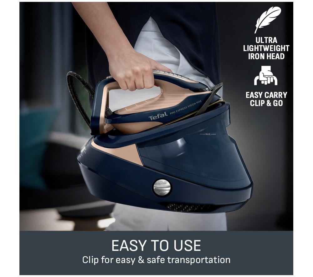 TEFAL Pro Express Vision Max GV9910G0 Steam Generator Iron - Navy Blue & Gold image number 8 of 10