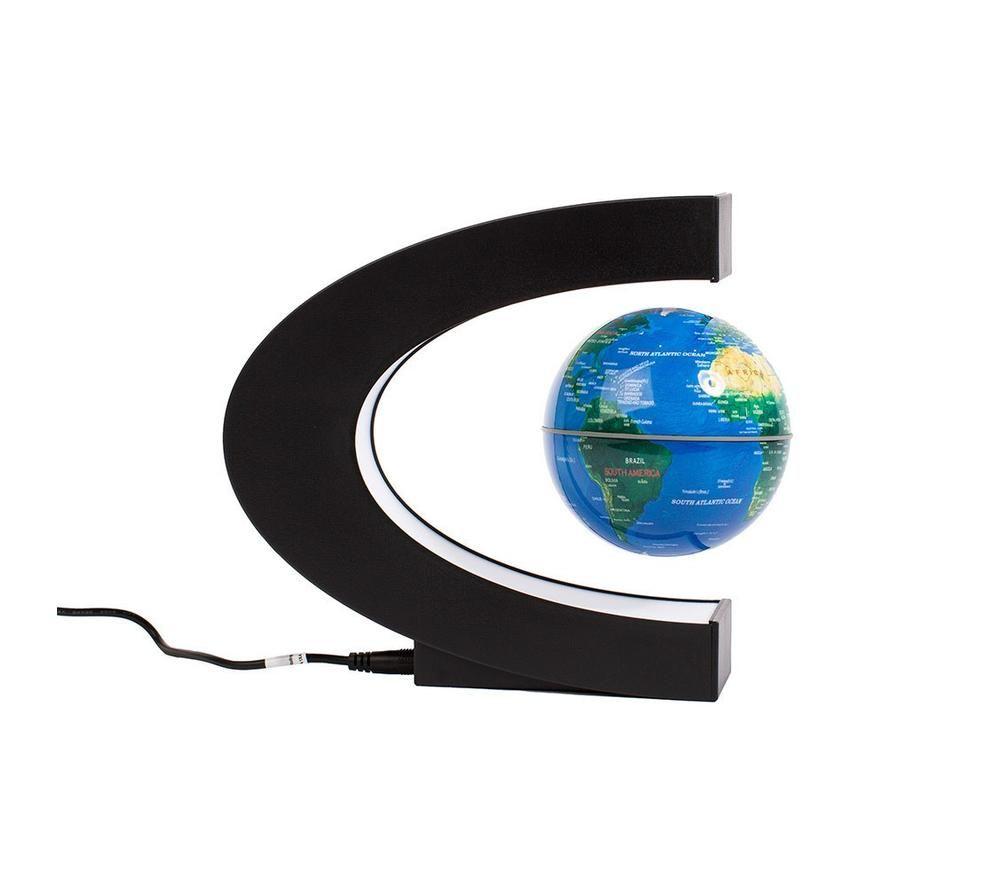 Menkind Ingenious Floating Globe, Black,Blue