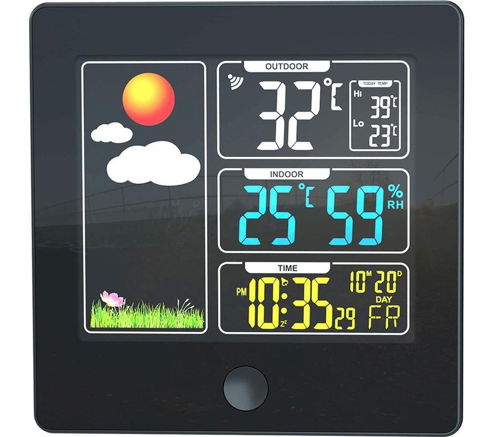 Menkind 98962 Digital Weather Station, Black