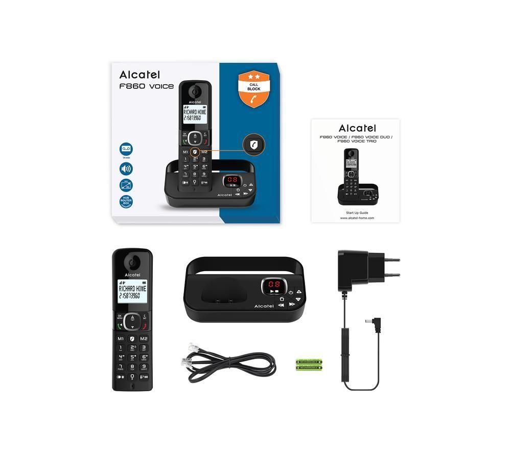 ALCATEL F860 Voice Solo AL3532 Cordless Phone - Black image number 3 of 3
