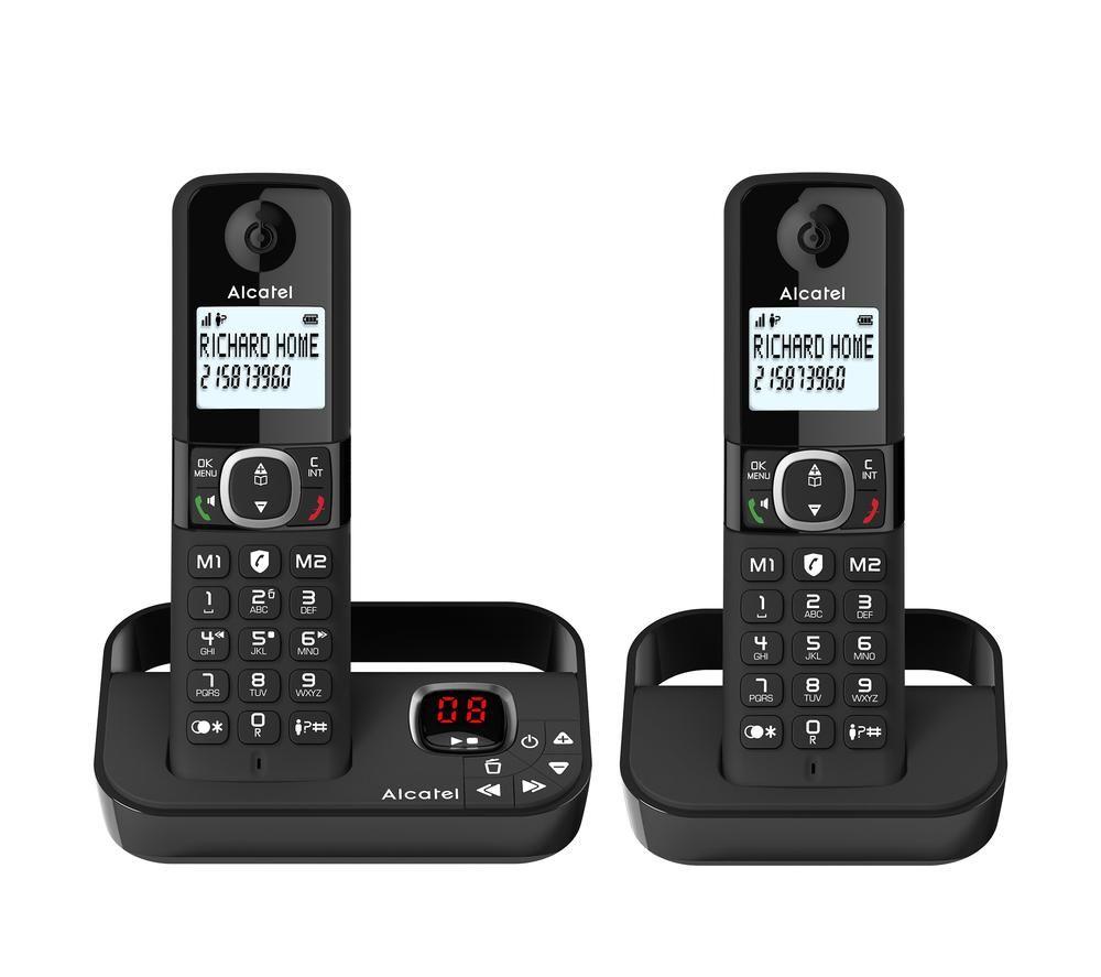ALCATEL F860 Voice Trio AL3556 Cordless Phone - Triple Headsets, Black image number 4 of 5