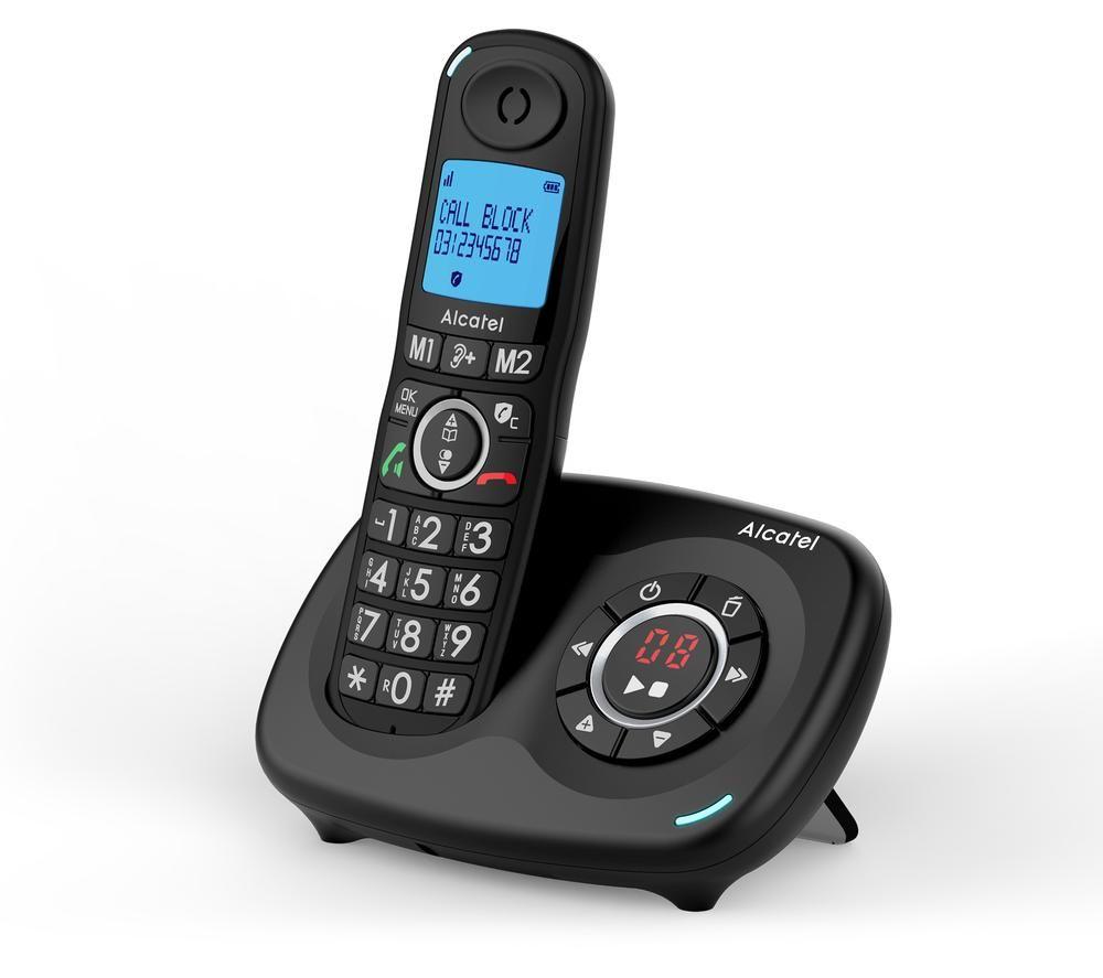 ALCATEL XL595B Voice Duo Cordless Phone - Twin Handsets, Black image number 2 of 2