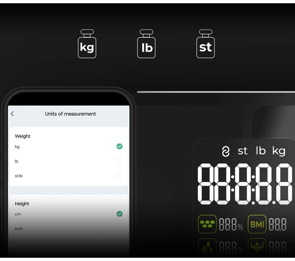 AENO BS2S ABS0002S Smart Bathroom Scale - Black image number 5 of 8