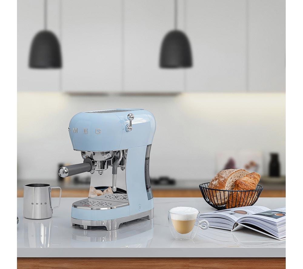 SMEG 50s Style ECF02PBUK Coffee Machine &ndash; Pastel Blue image number 5 of 9