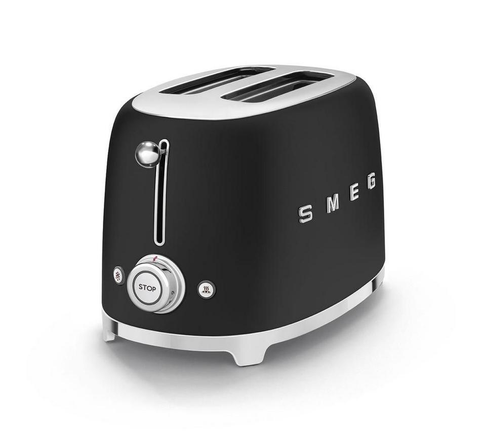 SMEG 50's Style TSF01BLMUK 2-Slice Toaster - Matte Black