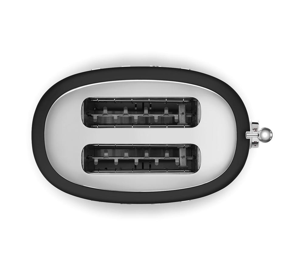 SMEG 50's Style TSF01BLMUK 2-Slice Toaster - Matte Black image number 5 of 5