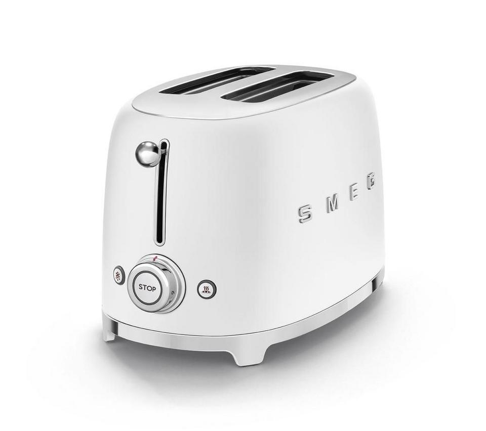 SMEG 50's Style TSF01WHMUK 2-Slice Toaster - Matte White