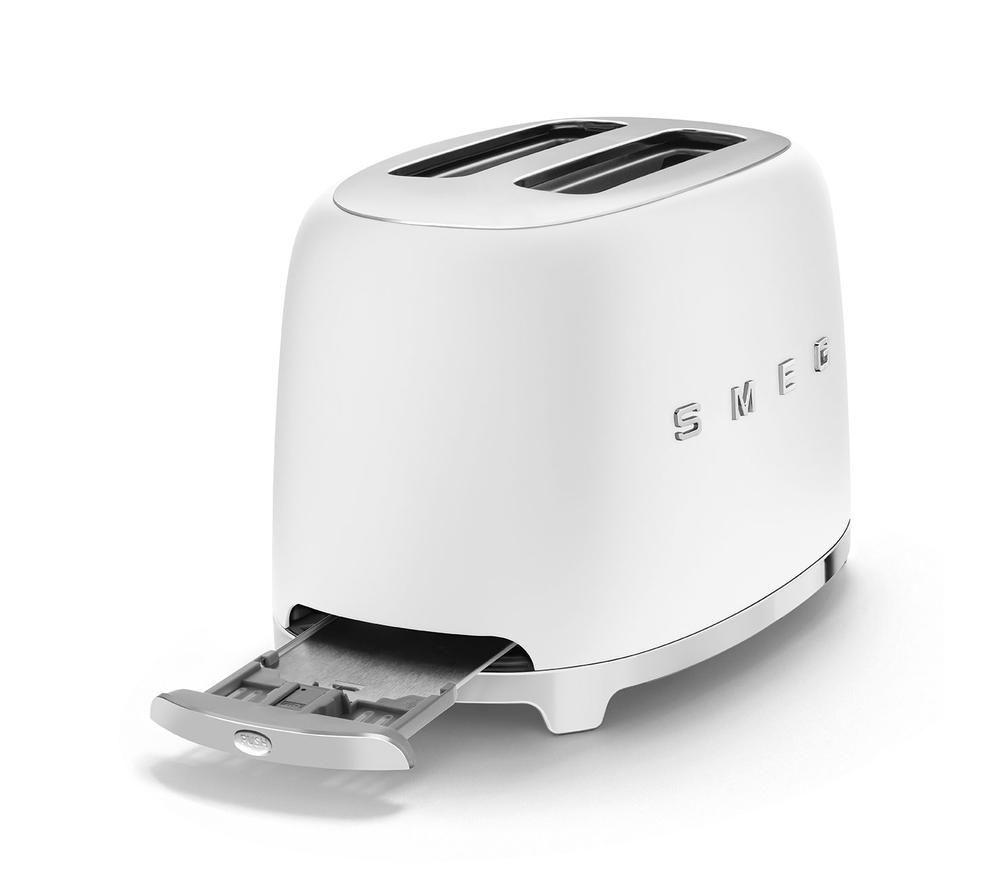 SMEG 50's Style TSF01WHMUK 2-Slice Toaster - Matte White image number 3 of 6