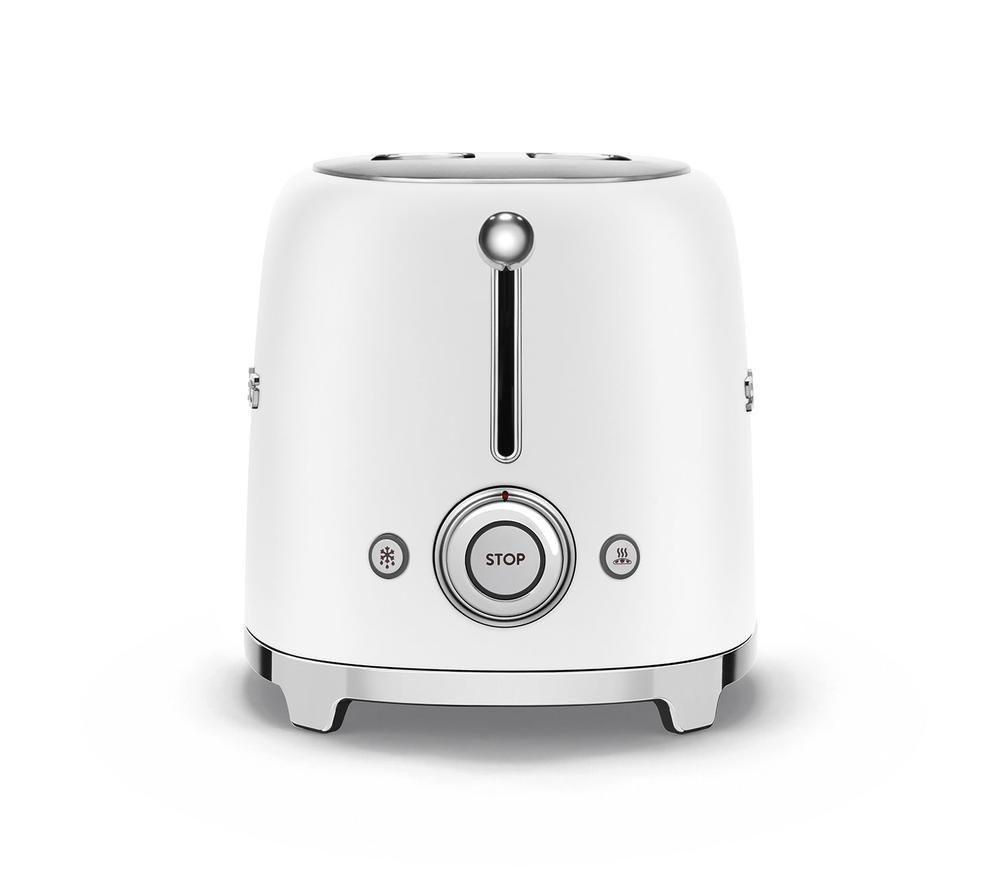 SMEG 50's Style TSF01WHMUK 2-Slice Toaster - Matte White image number 6 of 6