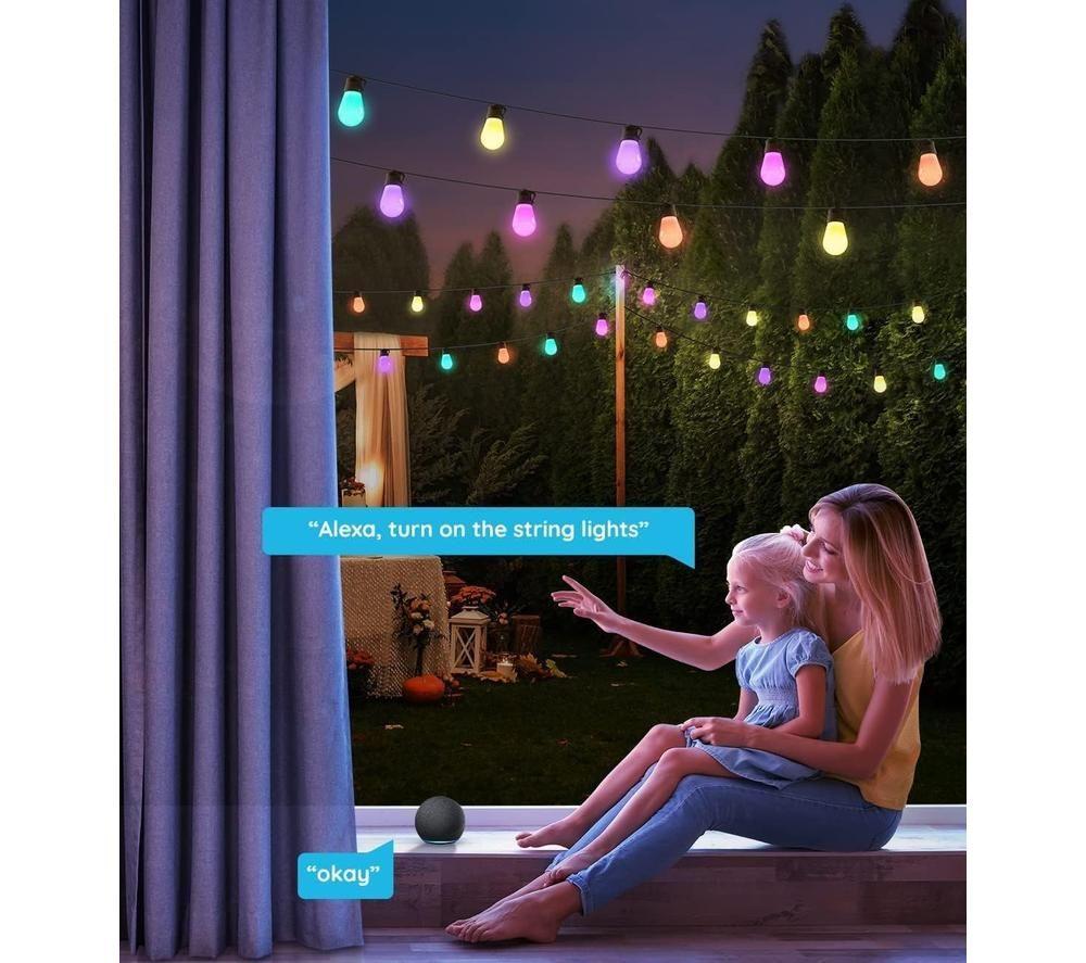 GOVEE H7020 Smart Outdoor Festoon String Lights - Black image number 5 of 8