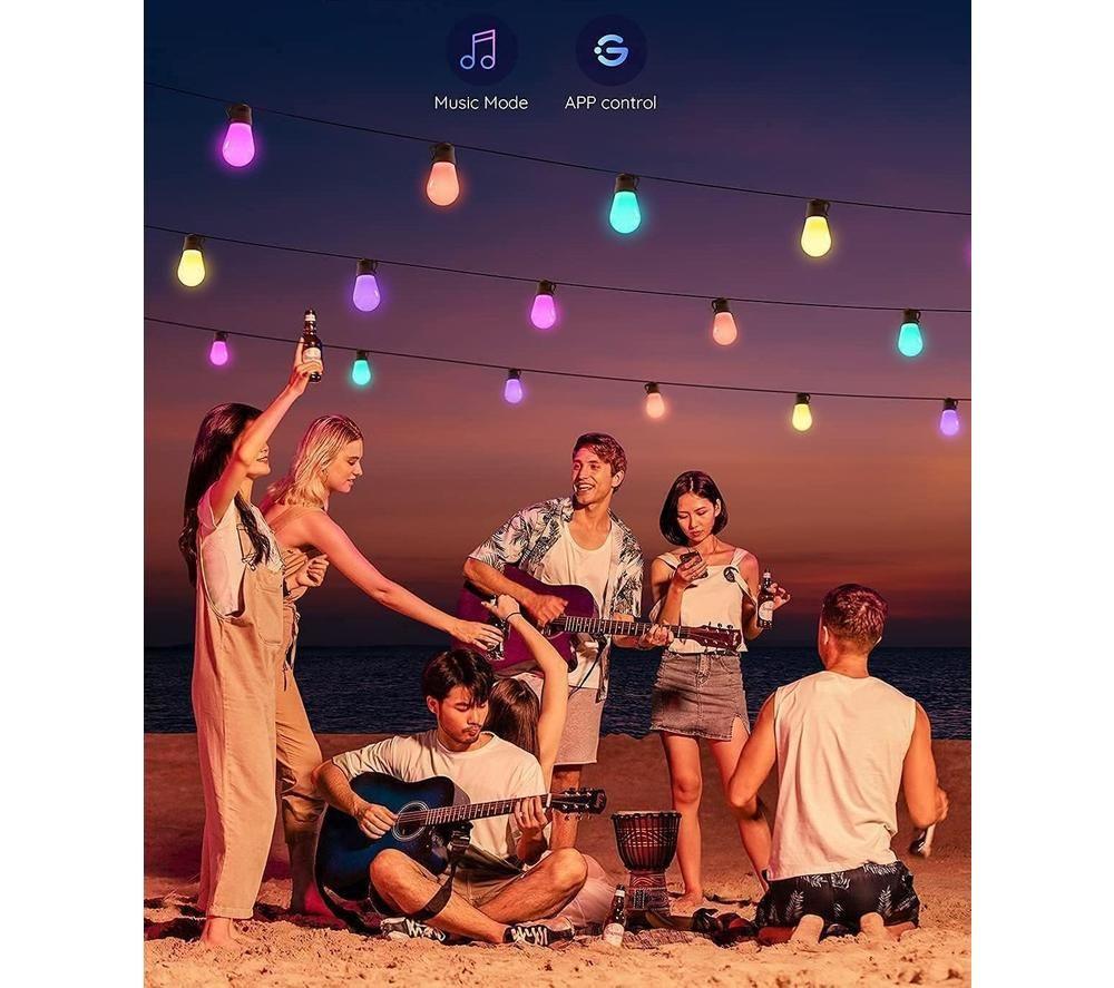 GOVEE H7020 Smart Outdoor Festoon String Lights - Black image number 7 of 8