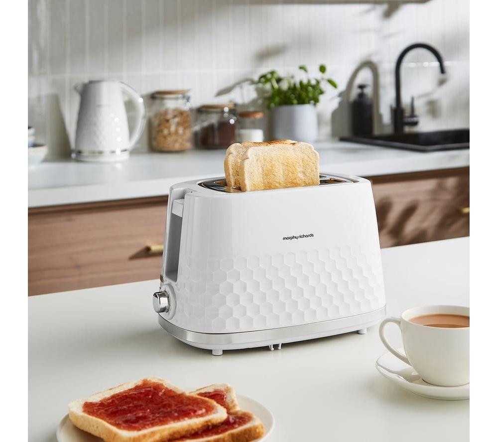 MORPHY RICHARDS Hive 220034 2-Slice Toaster - White image number 3 of 7