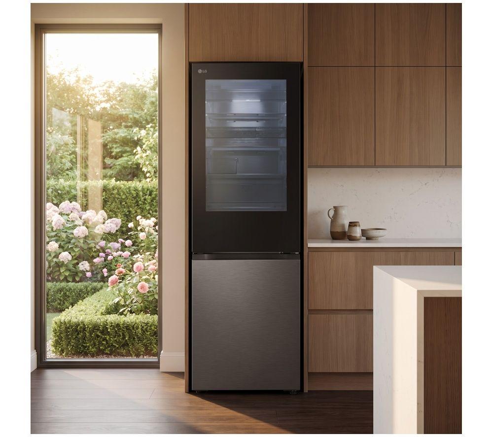 LG InstaView GBGS514CEV Smart 60/40 Fridge Freezer - Essence Black Steel image number 2 of 6