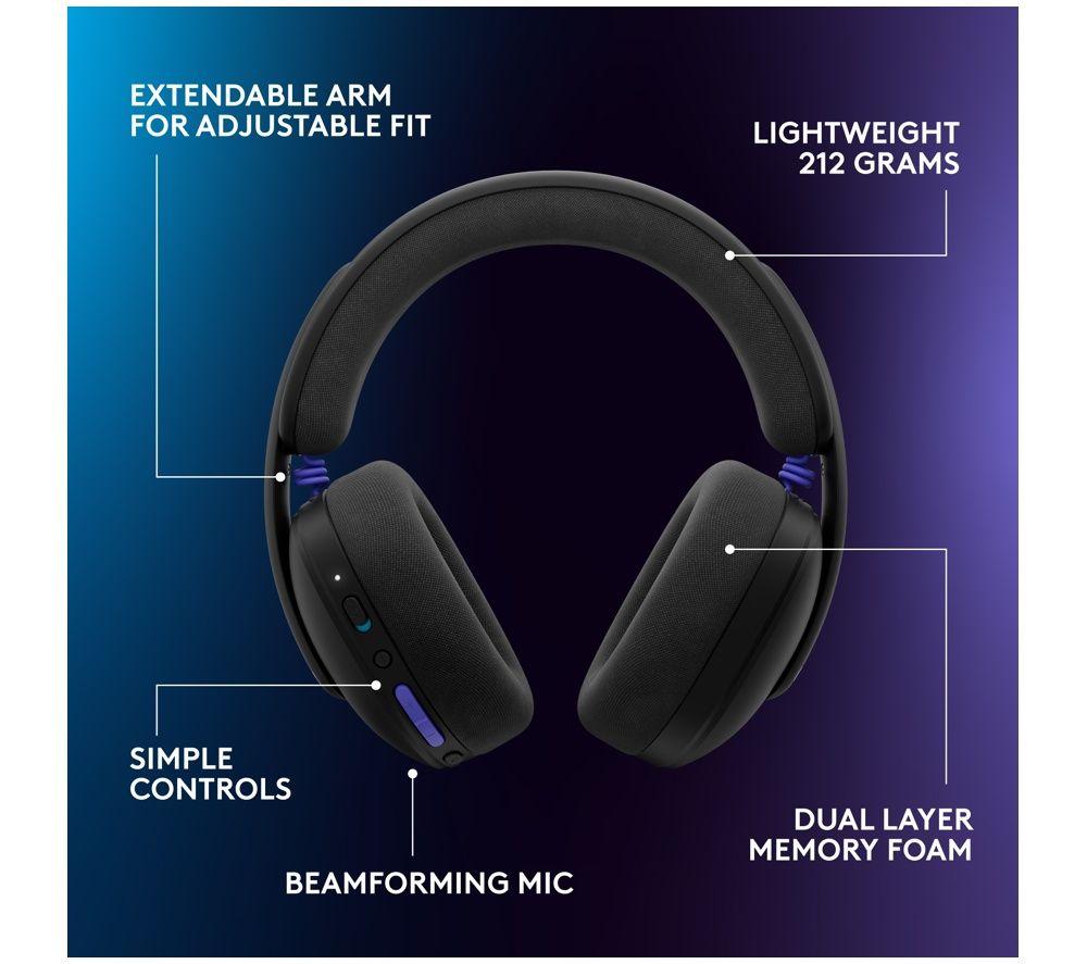 LOGITECH G325 LIGHTSPEED Wireless Gaming Headset - Black image number 4 of 9