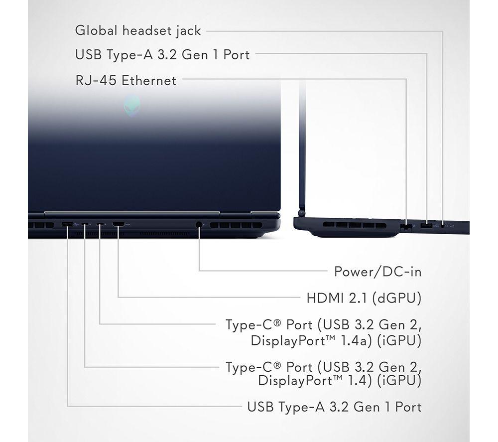 ALIENWARE 16 Aurora 16" Gaming Laptop - Intel&reg; Core&trade; 7, RTX 5060, 1 TB SSD image number 11 of 17