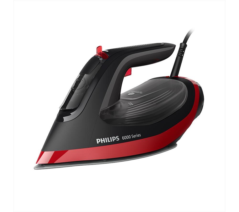 PHILIPS DST6130/40 6000 Series Steam Iron - Black & Red