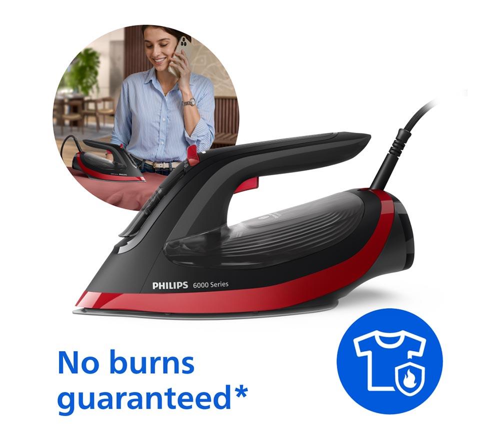 PHILIPS DST6130/40 6000 Series Steam Iron - Black & Red image number 4 of 11
