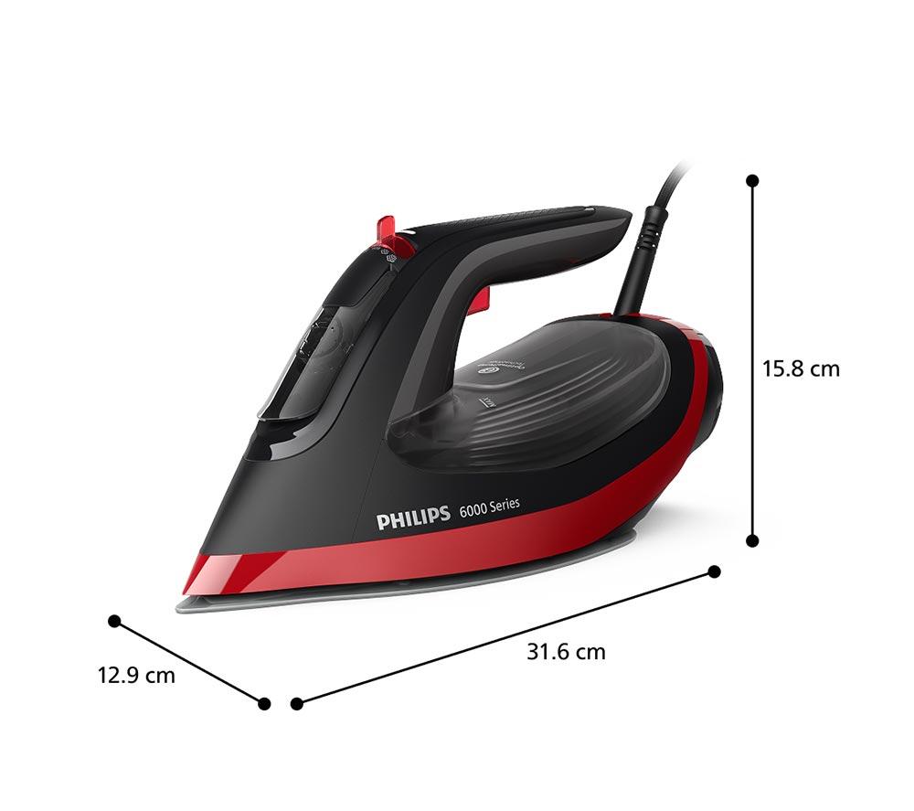 PHILIPS DST6130/40 6000 Series Steam Iron - Black & Red image number 11 of 11