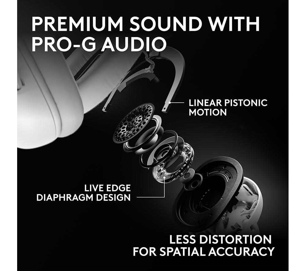 LOGITECH PRO X3 LIGHTSPEED Wireless Gaming Headset - White image number 4 of 10