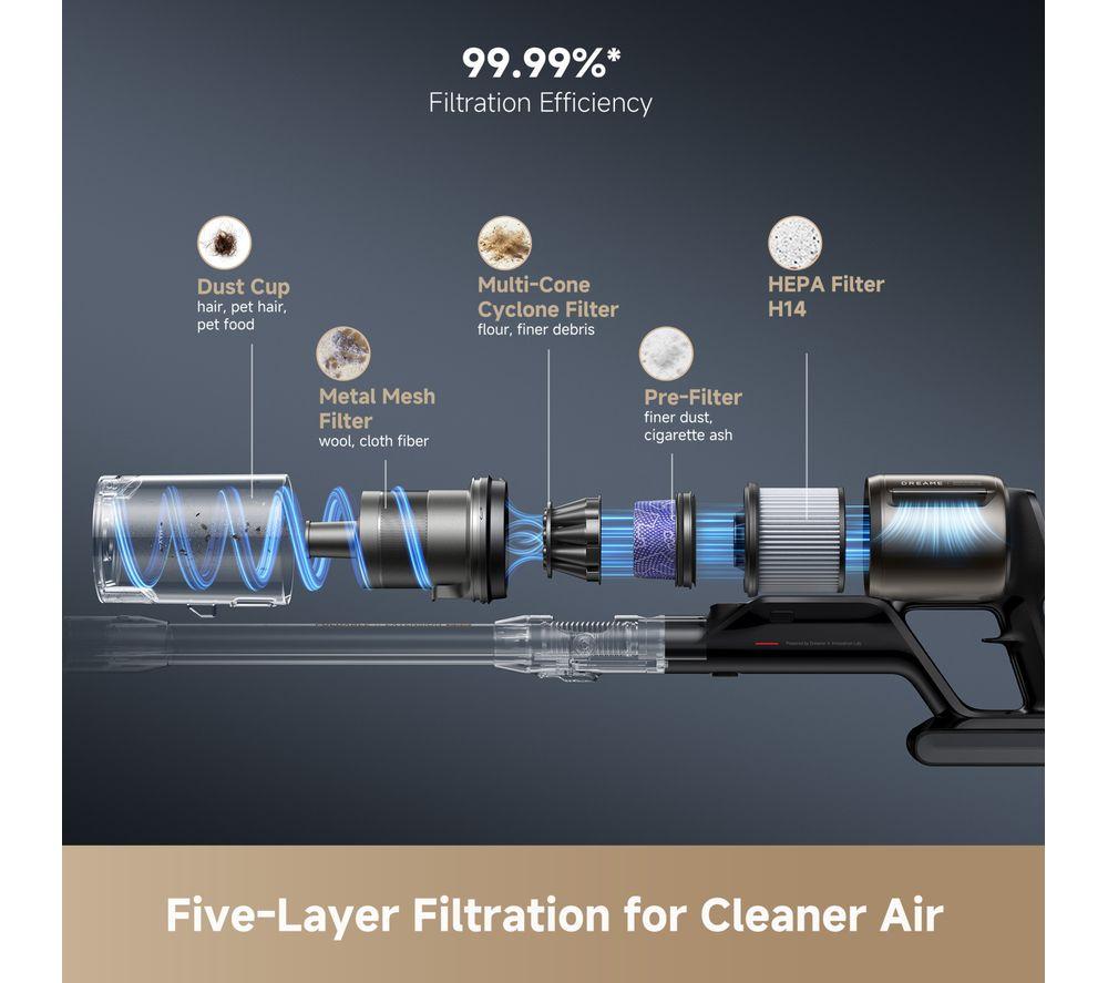 DREAME Z30 Pro Aqua Cordless Vacuum Cleaner - Black image number 5 of 9