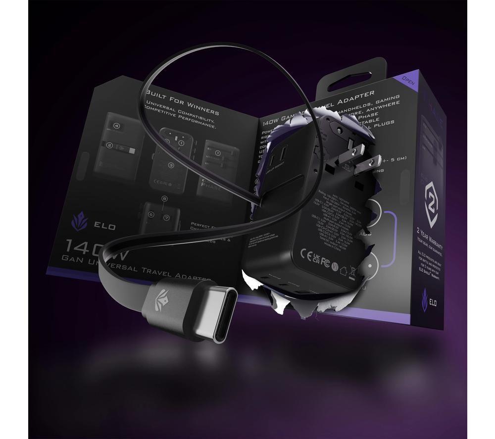ELO PHASE Universal USB Travel Plug Adapter image number 2 of 5
