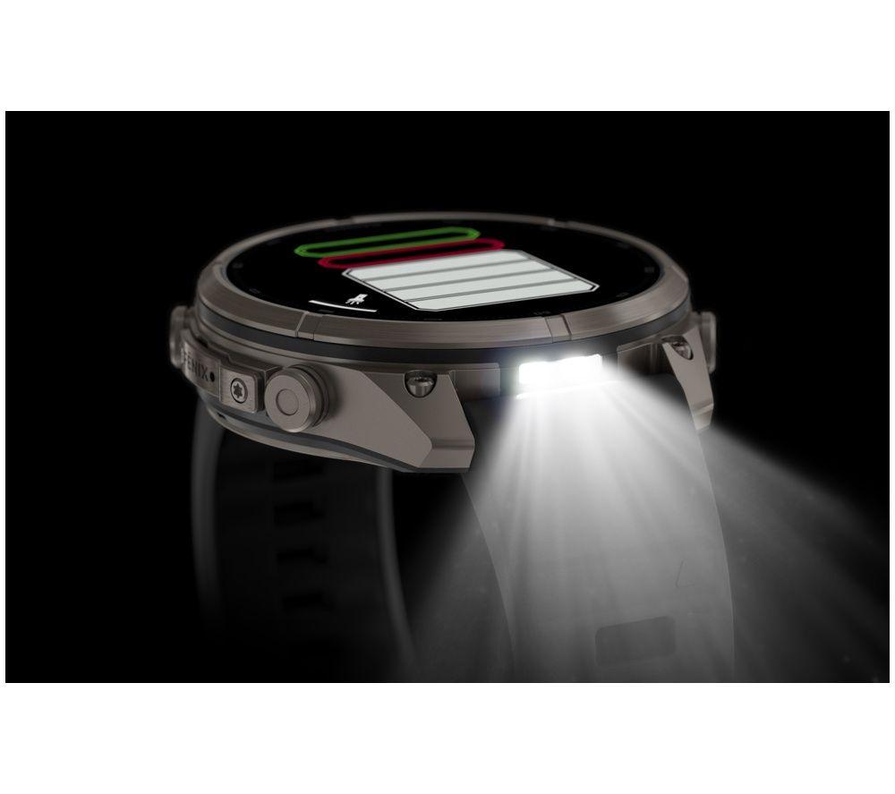 GARMIN fenix 9 Pro Smart Watch - Titanium with Graphite & Black Silicone Band, 51 mm image number 4 of 10