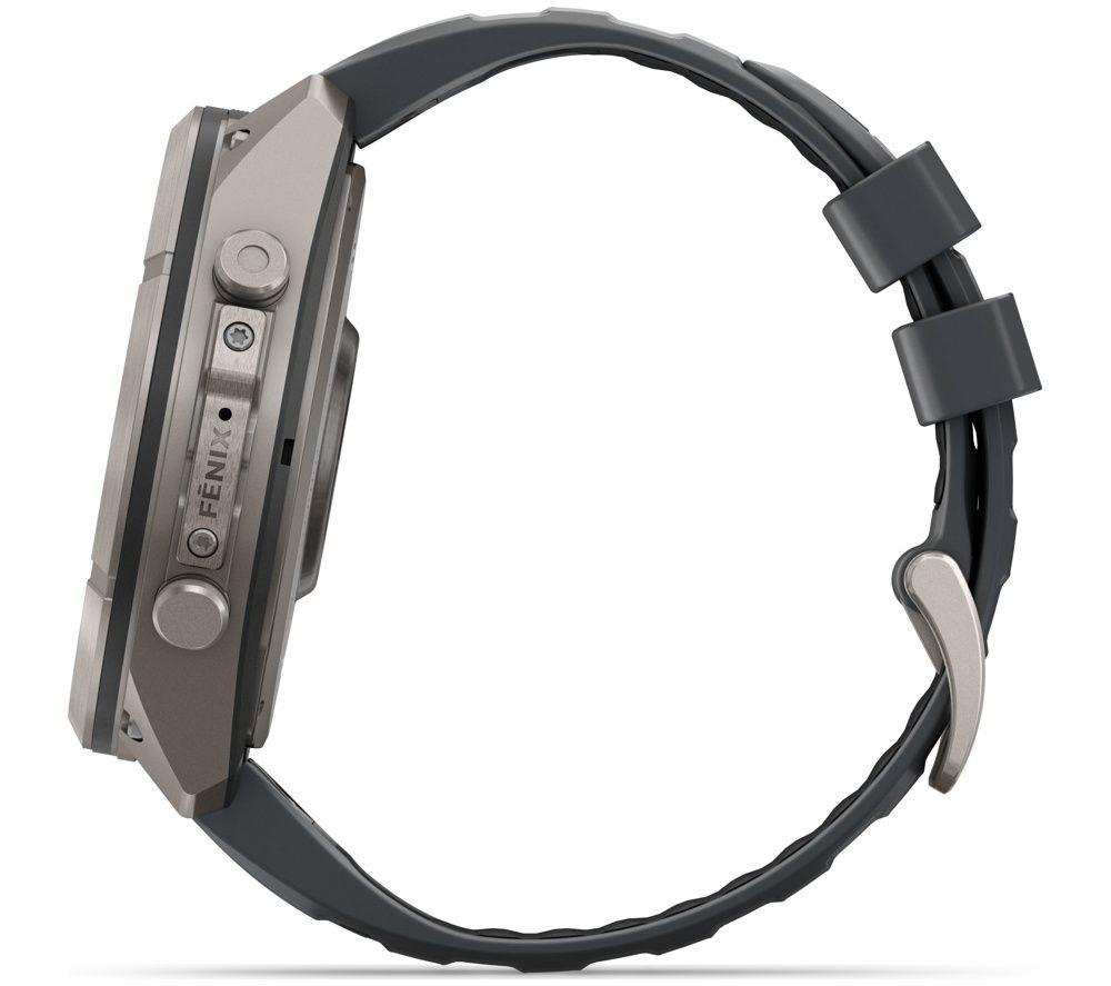 GARMIN fenix 9 Pro Smart Watch - Titanium with Graphite & Black Silicone Band, 51 mm image number 6 of 10