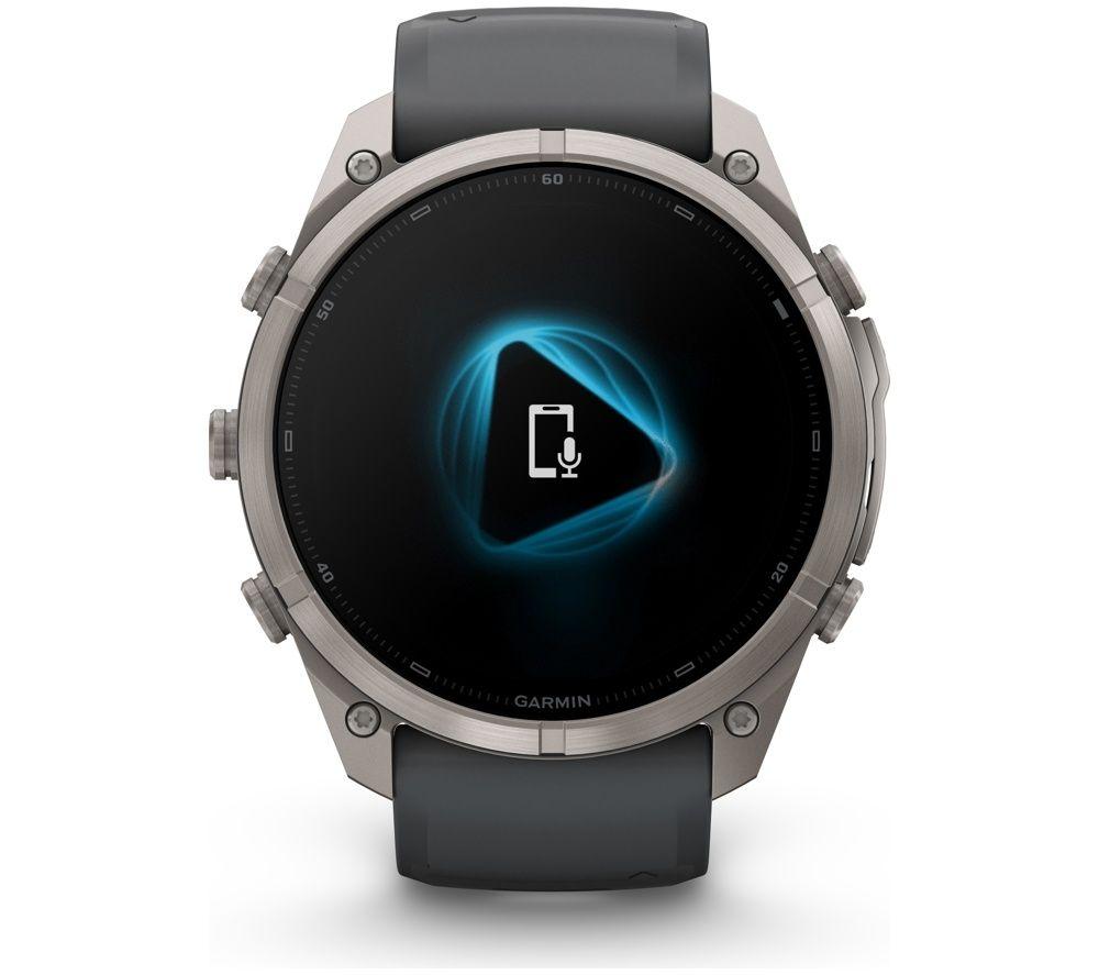 GARMIN fenix 9 Pro Smart Watch - Titanium with Graphite & Black Silicone Band, 51 mm image number 8 of 10