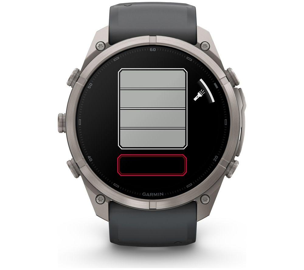GARMIN fenix 9 Pro Smart Watch - Titanium with Graphite & Black Silicone Band, 51 mm image number 9 of 10