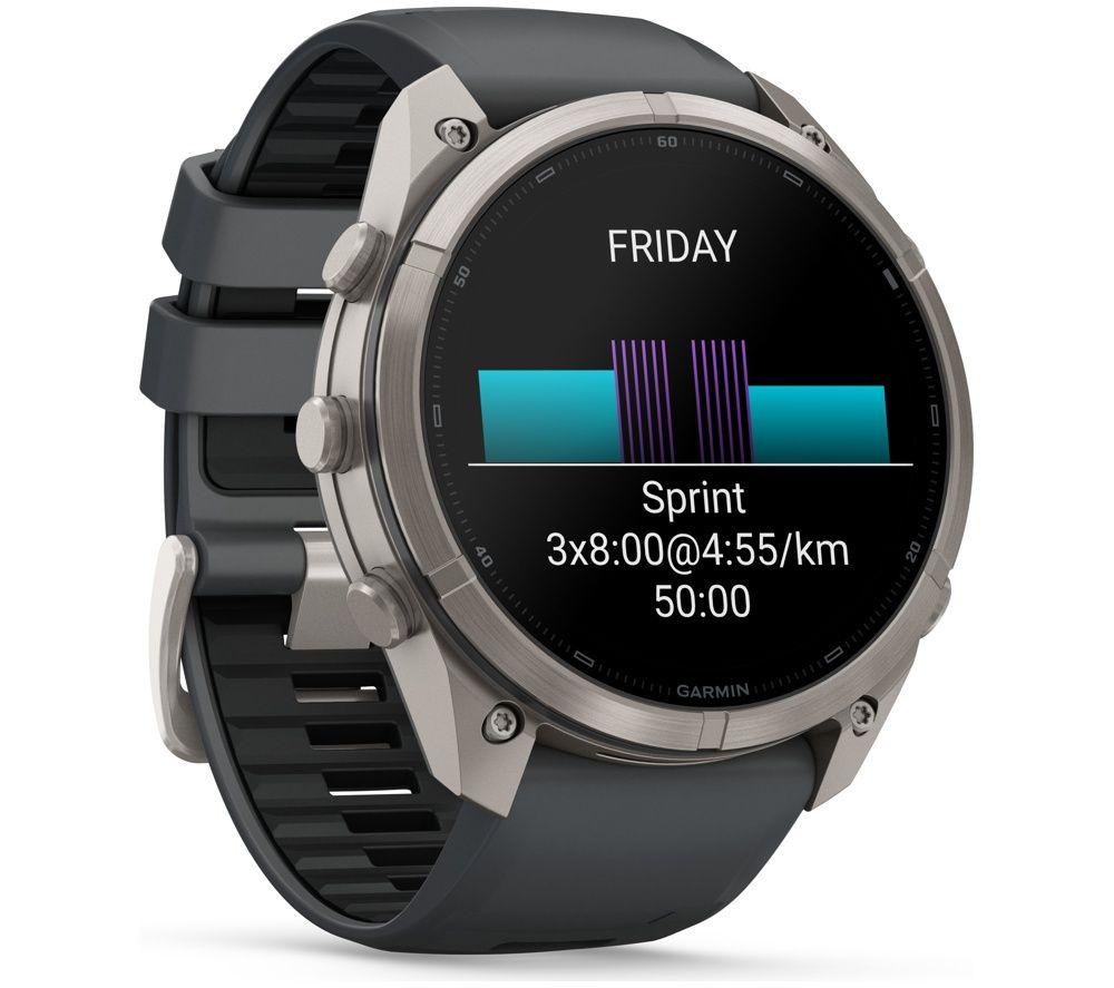 GARMIN fenix 9 Pro Smart Watch - Titanium with Graphite & Black Silicone Band, 51 mm image number 10 of 10