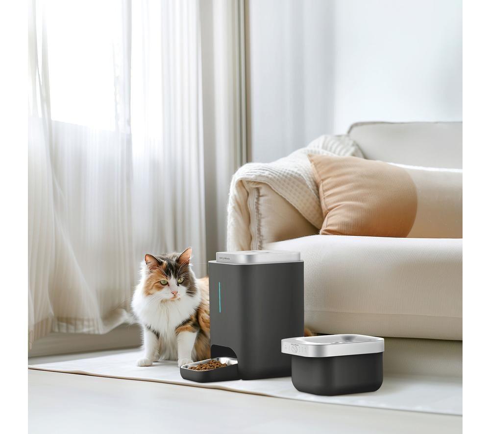 STYLIES Cibus Smart Pet Food Feeder - 4.5 Litre, Anthracite & Silver image number 4 of 7