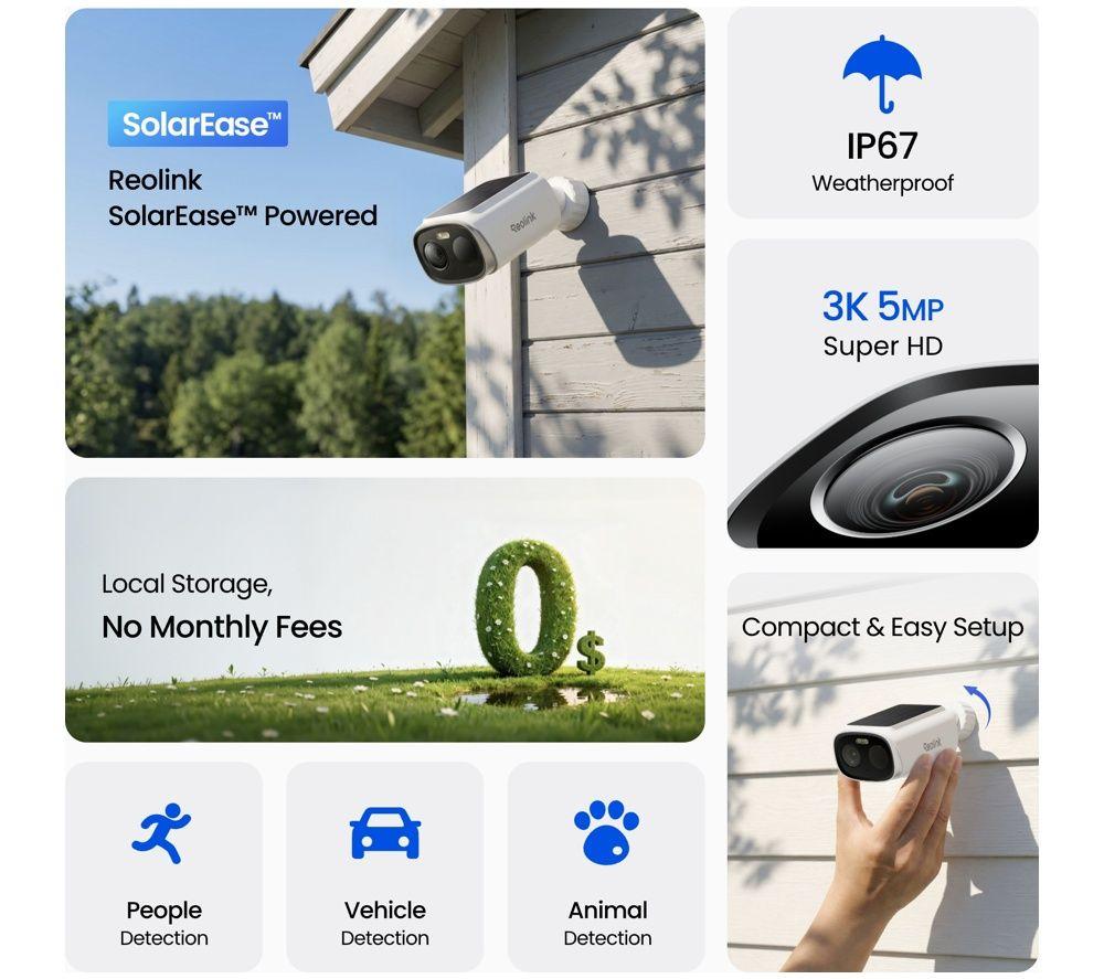 REOLINK Argus Series B340S WiFi Security Camera - White image number 2 of 3